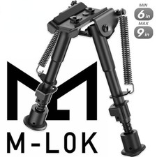 M-LOK 6"-9" Rifle Bipod Spring Return Hunting Bipod for M-Rail Directly Mount