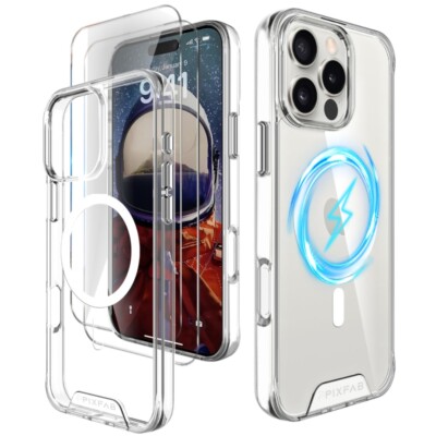 Magsafe Clear Case für Apple iPhone 16 15 Pro Max 14 13 Stoßfest Mag Fit Cover
