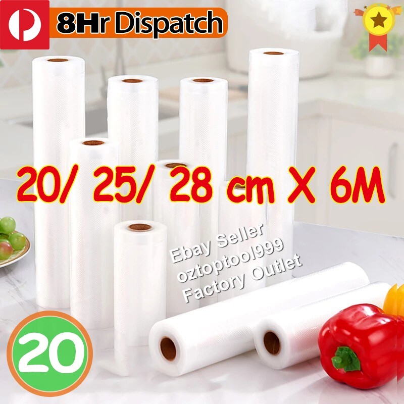 Sealer Bags Foodsaver Perforated Roll 2-20 Rolls Vacuum Sealer