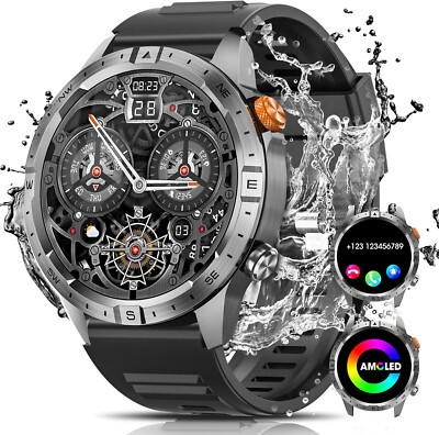 Smartwatch Herren Damen mit Telefonfunktion Armbanduhr für iPhone Samsung Huawei