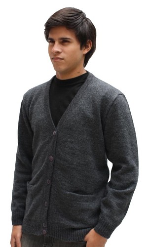 Mens Alpaca Wool Golf Cardigan Sweater 