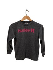Hurley Long Sleeve Shirt Black Unisex Kids Size S 10-11 Good Condition