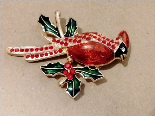 Red Cardinal brooch - Pin - Picture 3 of 4