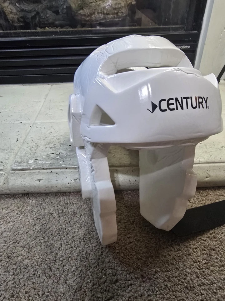 Головной убор для спарринга Century P2 Power Line 2.0 белый с маской для лица молодежный размер - Изображение 2 из 4