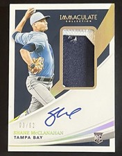 2021 IMMACULATE SHANE MCCLANAHAN @ 3/62 @ AUTO AUTOGRAPH RC JUMBO JERSEY PATCH