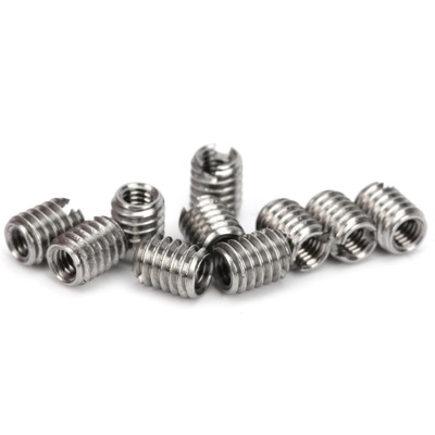 10Pcs Reparatur Nut Insert Reduzierung Sockel Edelstahl Slotted Thread Conv AK