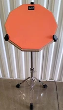 Drum Practice Pad Set 12-Inch with Iron Stand for Beginners Silent Drumming