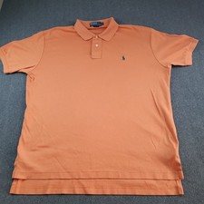 Vintage Polo Ralph Lauren Shirt Men's Large Orange Single Stitch