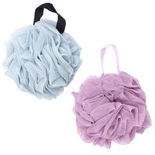 2-Pack Loofah Sponge, 50g Each Exfoliating 1 Count Pack of 2 , Purple  Blue