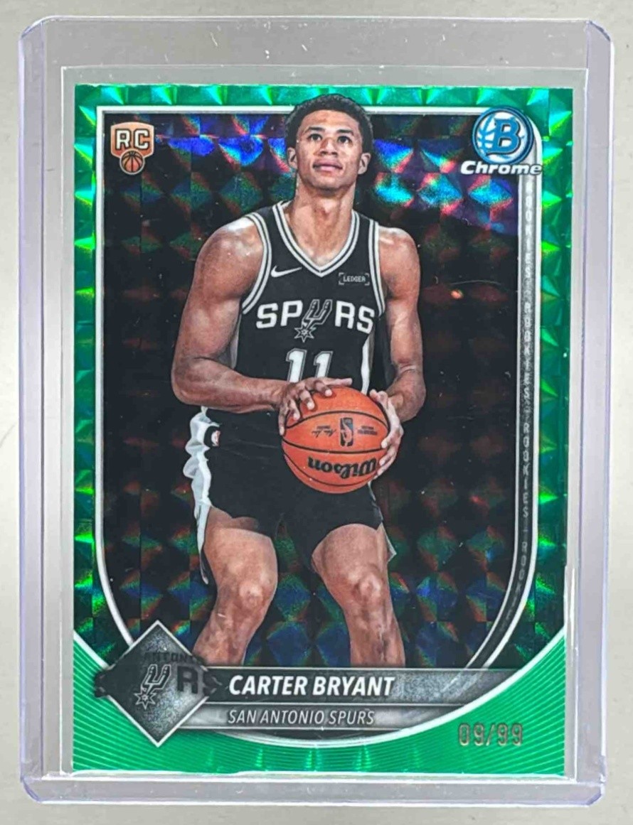 Carter Bryant 2025 Bowman Chrome BCV-14 Green Geometric Refractor Rookie RC 9/99