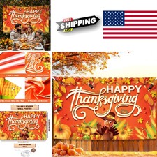 Xtra Large Thanksgiving Backdrop 72x44 Inch Cloth Banner for Indoor Outdoor Use