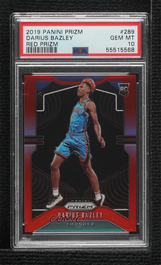 2019-20 Panini Prizm Rookie Red 225/299 Darius Bazley #289 PSA 10 GEM MT 0ao8