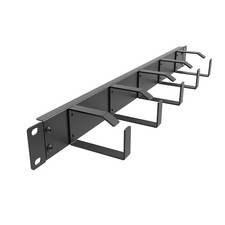 19-Inch 1U Metal Horizontal Rackmount Cable Manager with 5 D-Rings 1UCM5R440...