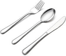 12-Piece Kids Silverware Set, Stainless Steel Toddler Utensils Flatware Set, Chi