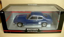 MINICHAMPS 1/18: FORD CAPRI 1700 GT (1969) "nachtblau", Metallmodell in OVP-TOP!