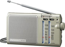 Panasonic FM/AM Dual-Band Radio Silver RF-U156-S