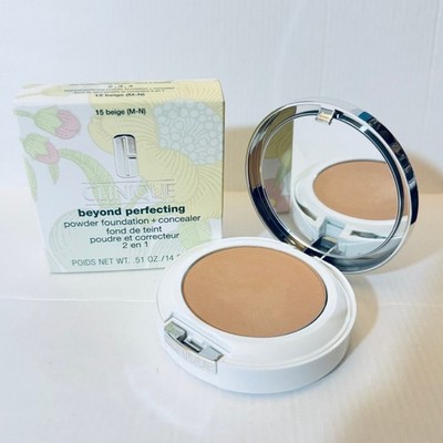 CLINIQUE Beyond perfecting Powder Foundation + Concealer 15 BEIGE New in Box