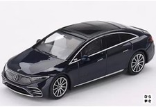 Mini GT 1/64 Mercedes Benz EQS 580 4MATIC Natural Blue Metallic Left Hand Drive