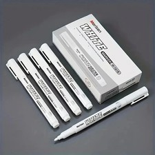 3 pcs White Waterproof Permanent Paint Marker Pens for Metal Wood Fabric