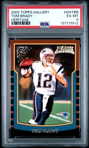 2002 TOPPS GALLERY HERITAGE #GHTBR TOM BRADY PSA 6