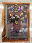 2025 Topps Chrome Jayden Daniels Auto Orange Refractor /25 SSP Commanders QB