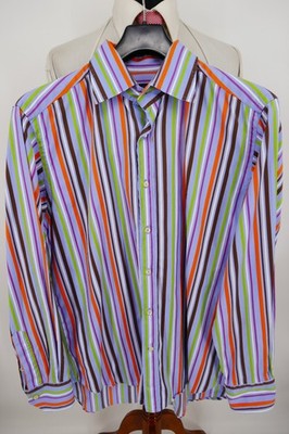 Etro Hemd Gr.L 100% Baumwolle Blau Bunt Red Label absoluter Top Zustand