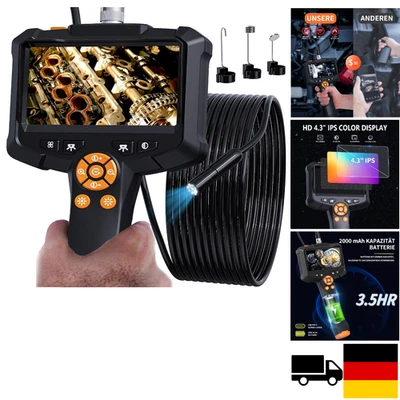 Endoskopkamera mit Licht, Daxiongmao 4,3 Zoll 1080P HD Inspektionskamera mit 8