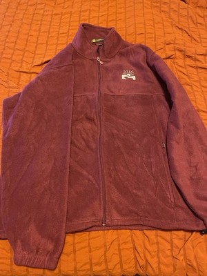 Harriton Women's Large Burgundy Zip Up Thick Fleece Jacket