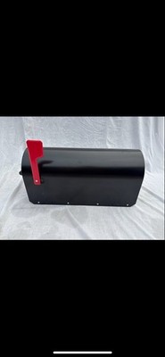 Architectural Mailboxes MB1 Post Mount Large Steel Mailbox Black