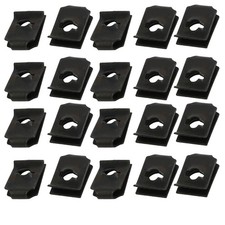 20Pack Fit M3/ST3.5 Screws 65Mn Steel Speed Fastener U Nut Black 12.7mmx9mm