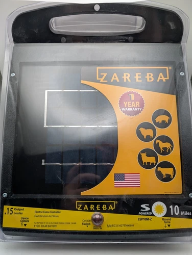 Zareba ESP10M-Z, 10-Mile Solar Low Impedance Fence Charger, Unopened, PKG Wear
