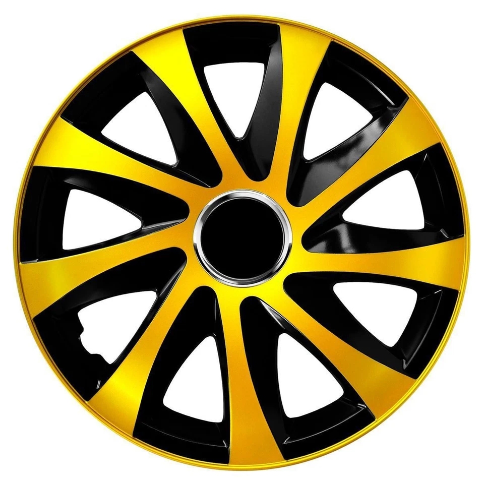Radkappen Radzierblenden Radkappe 4× NRM DRIFT extra gold/schwarz 14" - Bild 1 von 1