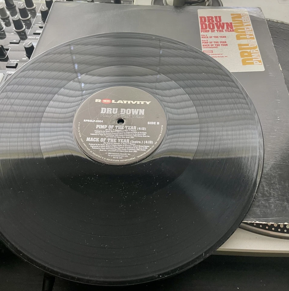 Dru Down – Mack Of The Year OG 1994 Press 12” PROMO In OG Cover VG+/VG+ - Image 2 of 2