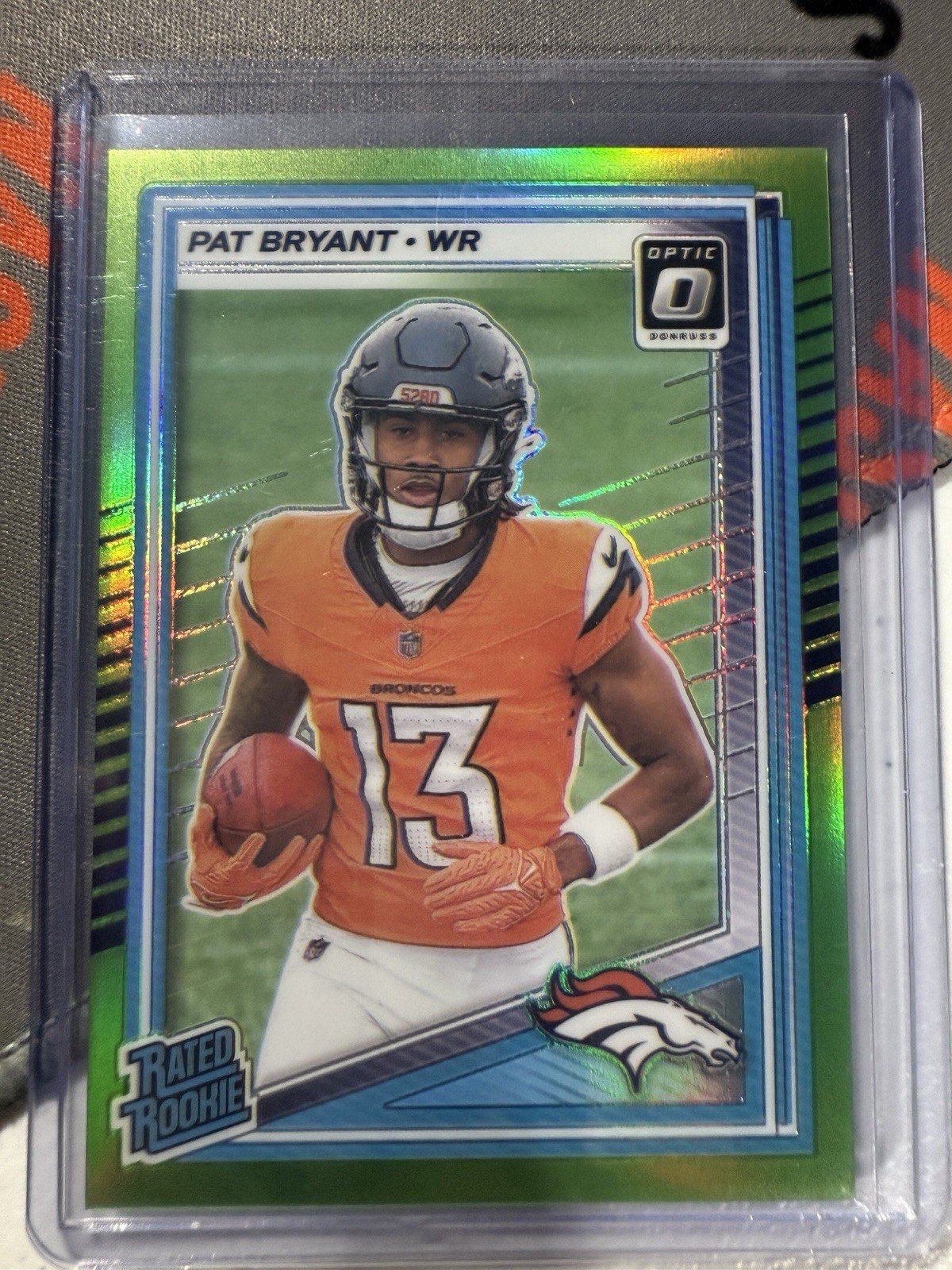 2025 Donruss Optic Rated Rookie Lime Green  #215 Pat Bryant Rookie /50 Broncos