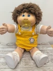 1983 Cabbage Patch Kids Brown Fuzzy KT #4 Pacifier Boy Doll Vintage