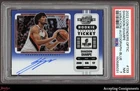 2022-23 Panini Contenders Optic V Blue Shaedon Sharpe RC ROOKIE AUTO /49 PSA 7