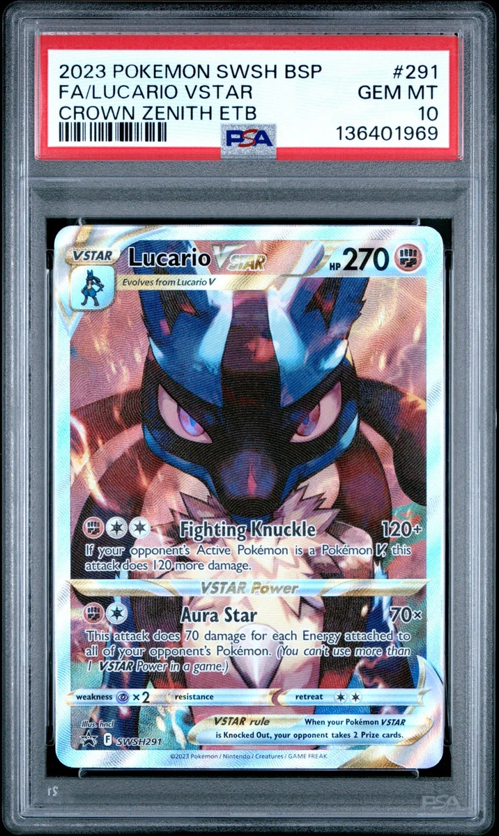 Pokémon TCG Grade 10 Lucario Individual Collectible Card Game