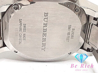 Burberry City Chronograph Watch Date BU9380 Black Silver SS Quartz