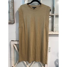 Banana Republic size medium Utility Tank Dress in a khaki beige color