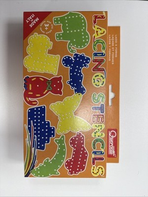 Quercetti Schnürschablonen Made in Italy Neu, Factory-Sealed Alter 3+