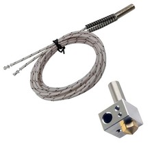 MK10 Hotend Kit 24V 50W Heater Block Nozzle Fit FlashForge Creator Pro Wanhao i3