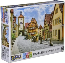 1053piece jigsaw puzzle colorful streets medieval jewelry box Rothenburg ‎31-009