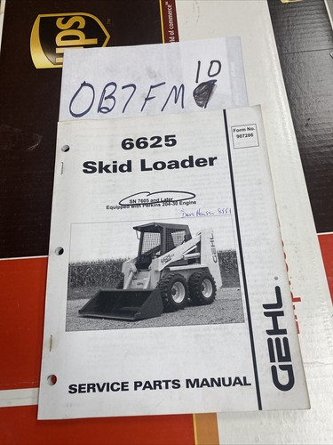 GEHL 6625 Skid Lader Service Teile Handbuch SN 7605 und höher