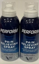 PERFORM Pain Relieving fast acting Spray Muscles ,Back, joints 4 oz (2 pack)