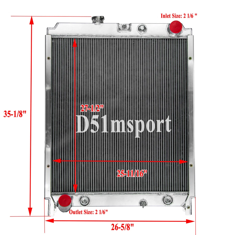 Radiador de aluminio 2 filas apto para Hino 238 268 258 338 2005-2010 16400E0070 16400E0230 Foto 3 de 4