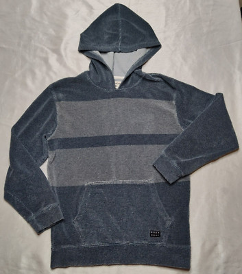 Billabong Boys Large Blue Gray Cotton Long Sleeve Pullover Hoodie Sweatshirt