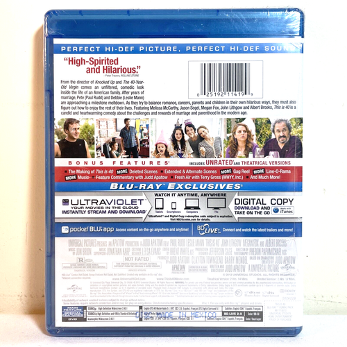 THIS IS 40 (2012) Blu-Ray + DVD Paul Rudd, Leslie Mann Comedy Drama Romance NEW - Picture 2 of 5