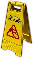 Caution Wet Floor Sign - Bi-Lingual - Wholesale 10 Pack