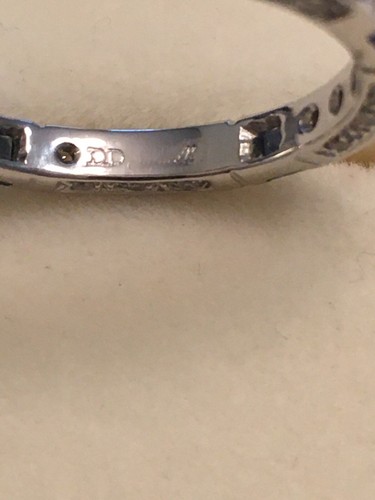 Anello Eternity Davite & Delucchi - D&D - Brillanti e Zaffiri Oro Bianco 18k - Foto 6 di 11