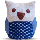 Large Animal Novelty Door Stop Heavy Fabric Stopper Owl Blue White Gift Boxed